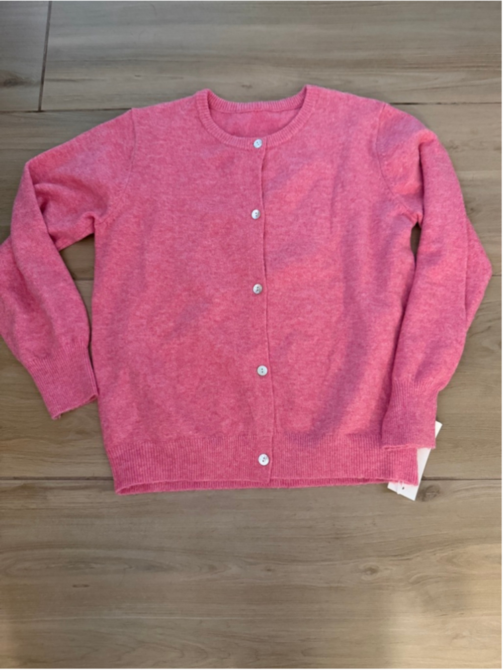NEW Rose Red Pearl Button Cardigan M - Picture 4 of 4